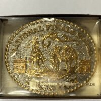 1989 Hesston NFR Gold/Silver Adult Buckle