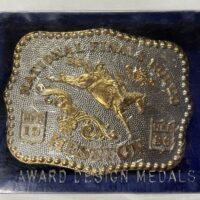 1986 Hesston NFR Gold/Silver Adult Buckle