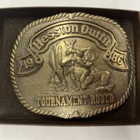 1986 Hesston Outfit Bronze Adult Buckle