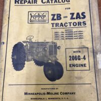 Minneapolis-Moline ZB and ZAS Repair catalog